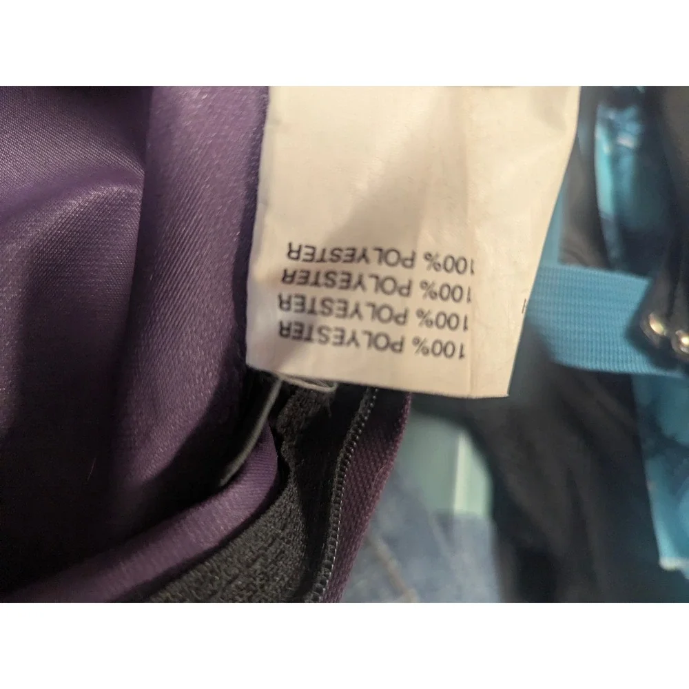 Vintage Coldwater Canyon Purple Black Multi Pocket Backpack 1990s Daypack